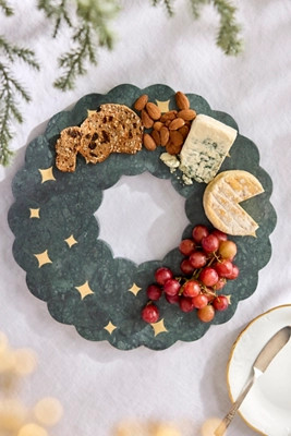 Marble Wreath Serving Board | Anthropologie (US)