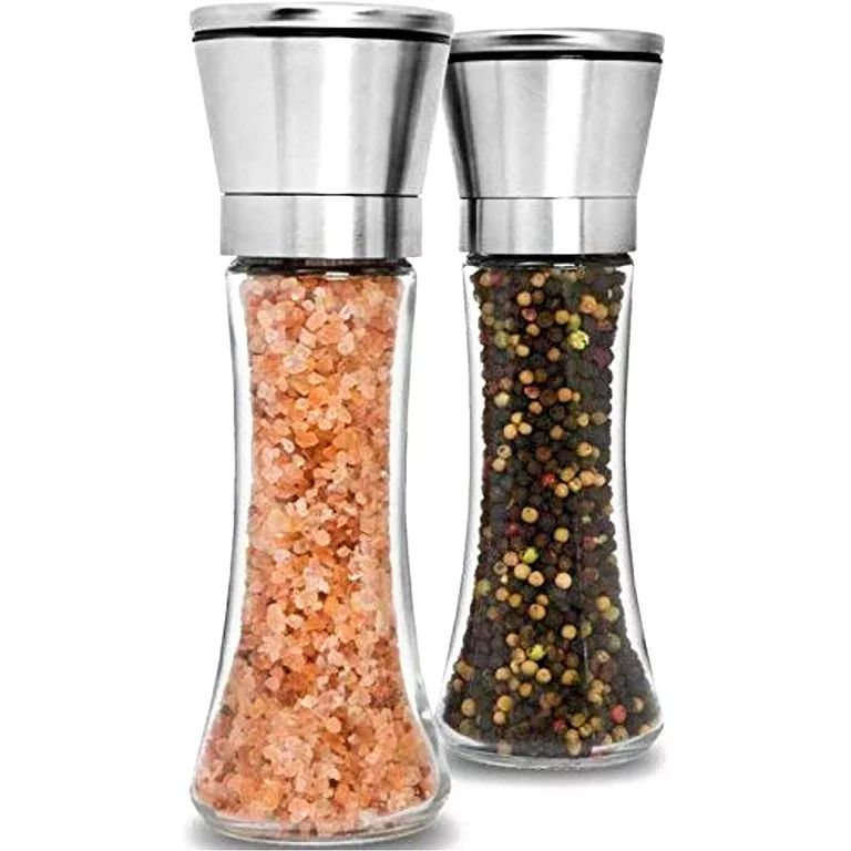Home EC Premium Stainless Steel Salt and Pepper Grinder Set of 2, Adjustable Ceramic Sea Salt Gri... | Walmart (US)