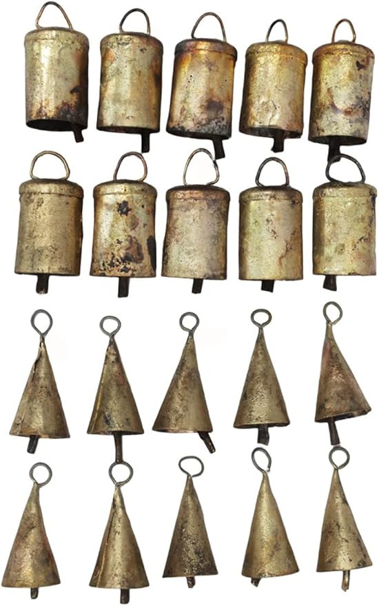 Mango Gifts Rustic Iron Tin Metal Vintage Cow Bells Jingle for Wind Chimes and Crafts 2.25" H (Se... | Amazon (US)