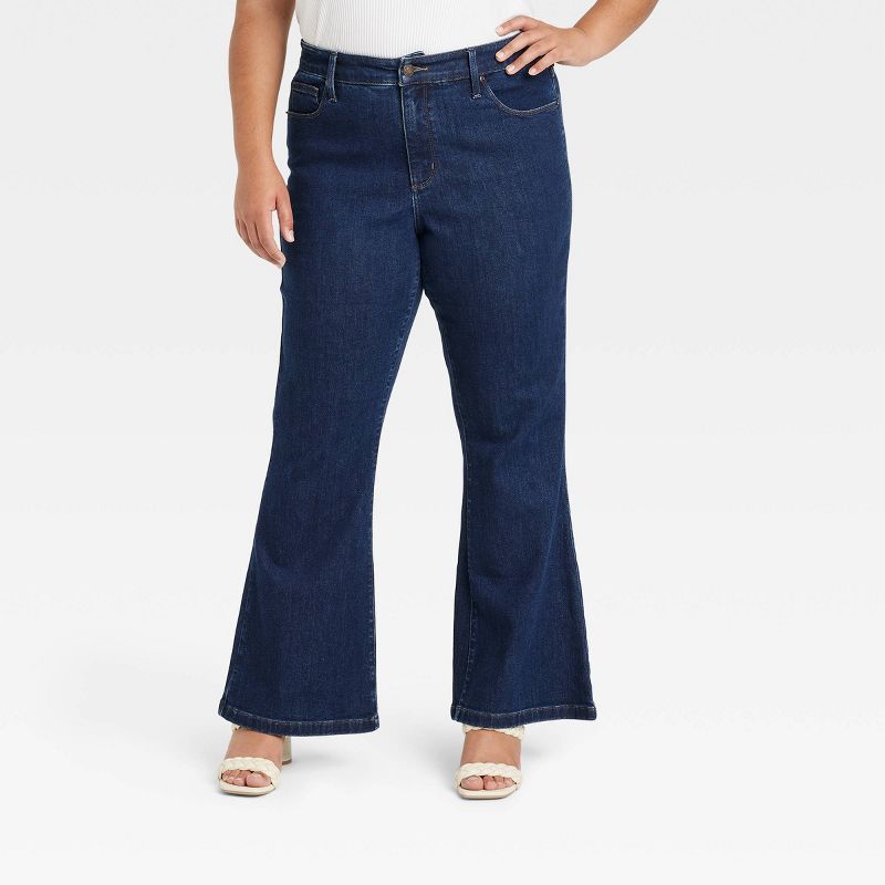 Women's Plus Size High-Rise Flare Jeans - Ava & Viv™ | Target