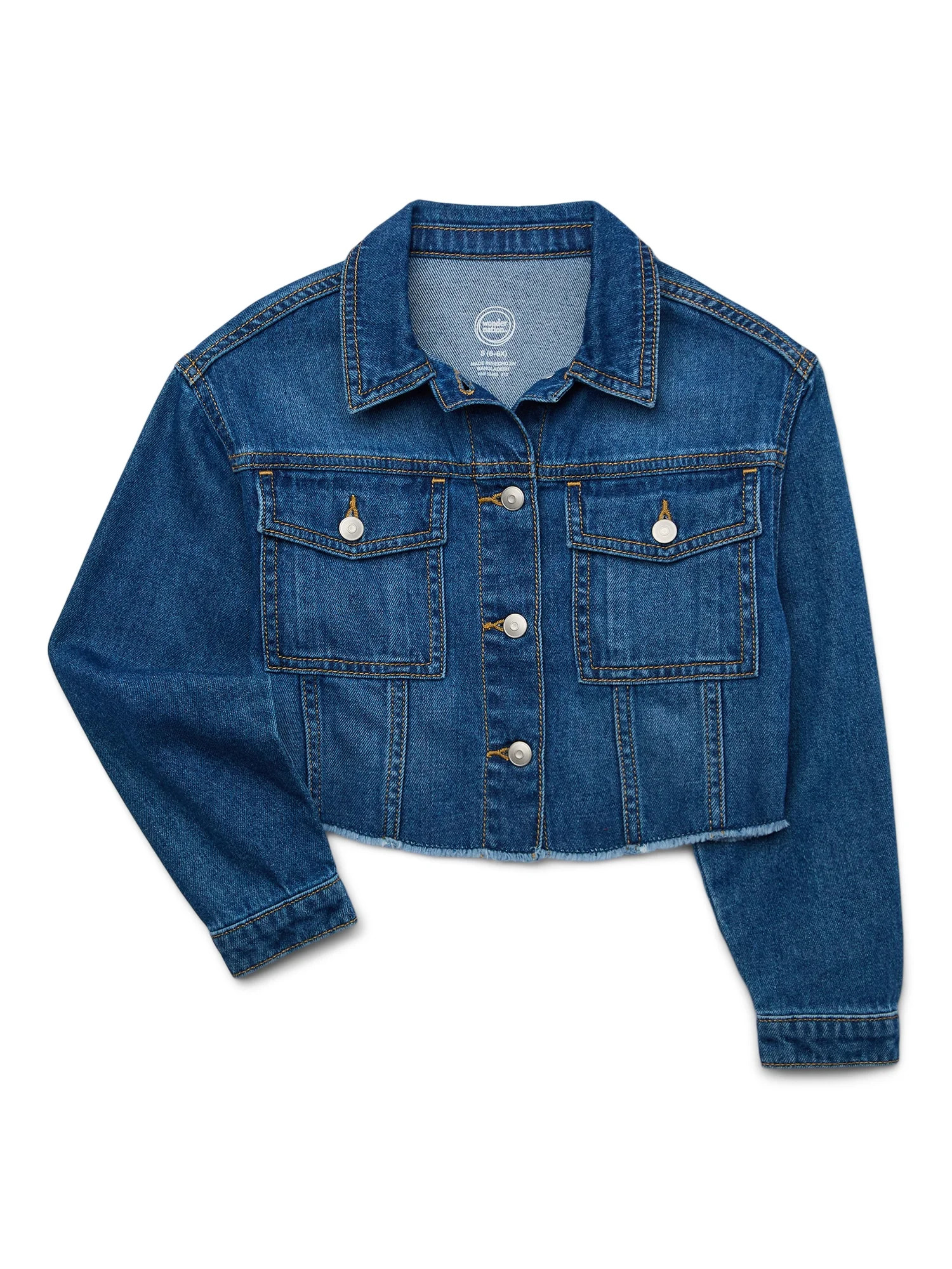 Wonder Nation Tween Girls Denim Jacket, Sizes 4-18 | Walmart (US)
