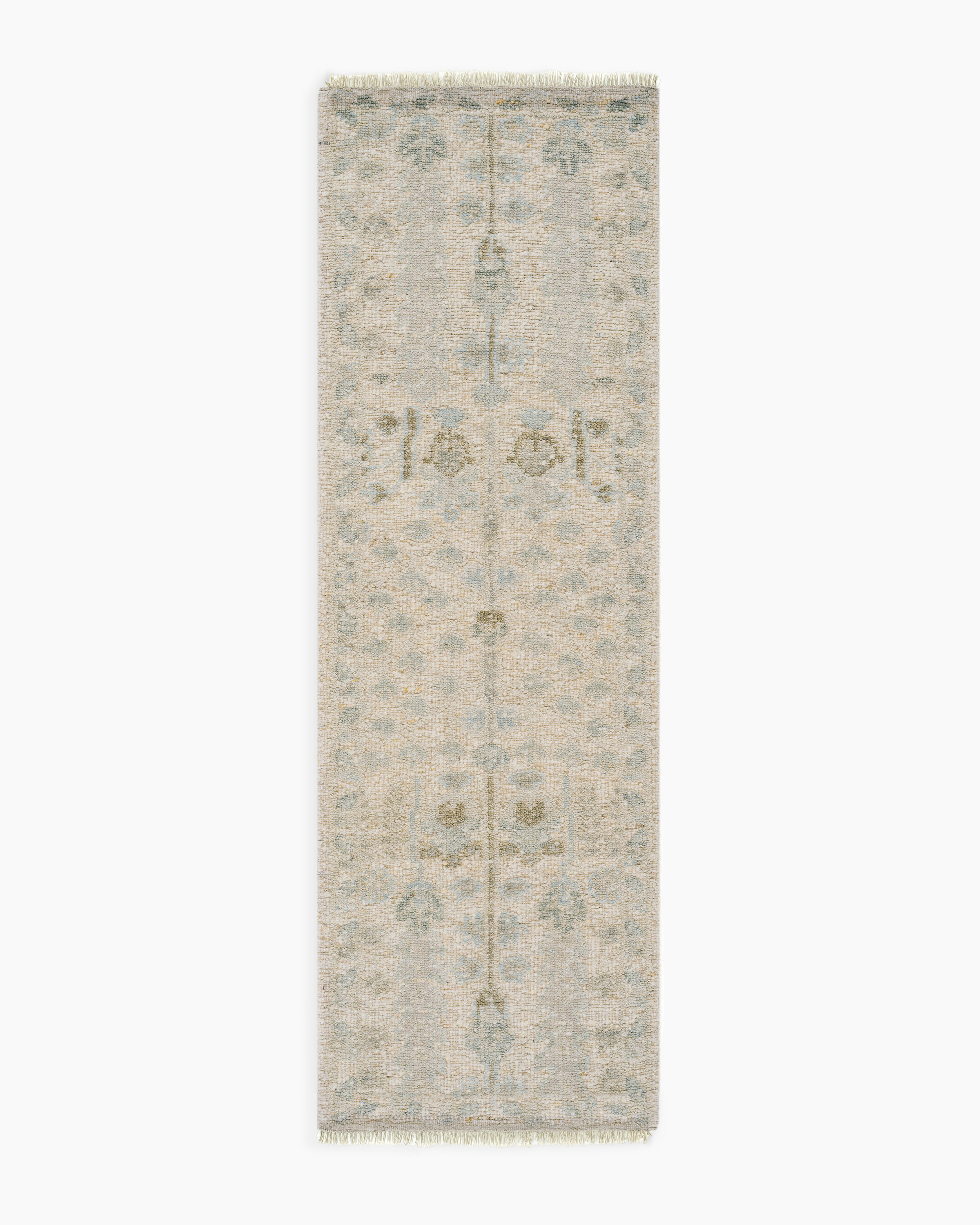 Quince Fern Hand-Knotted Wool Rug in Neutral, Size 2'6"" x 8' Runner | Quince