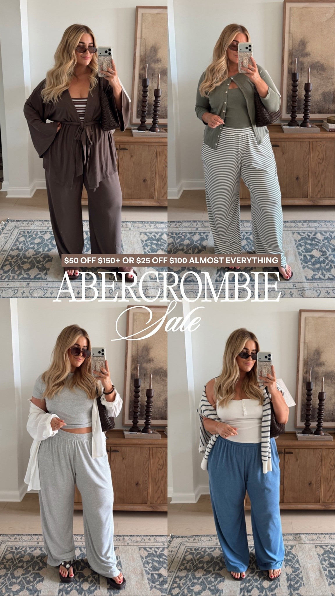 @abercrombie sale! I get an XL or XXL in the pants, large in tees & tanks, & XL cardigan & wrap top

#LTKootd #LTKSaleAlert #LTKMidsize