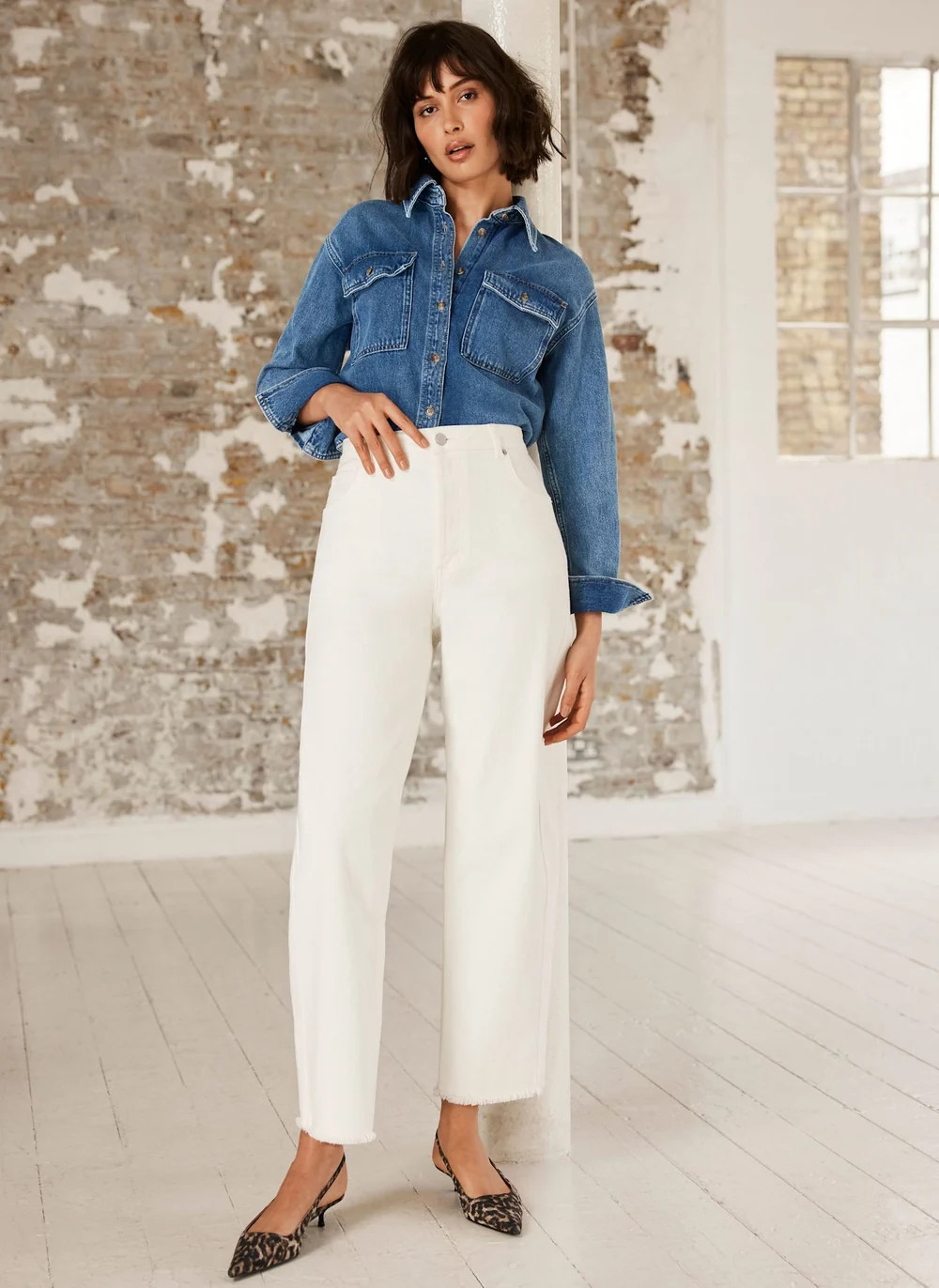 White Barrel Leg Jeans | Mint Velvet - US