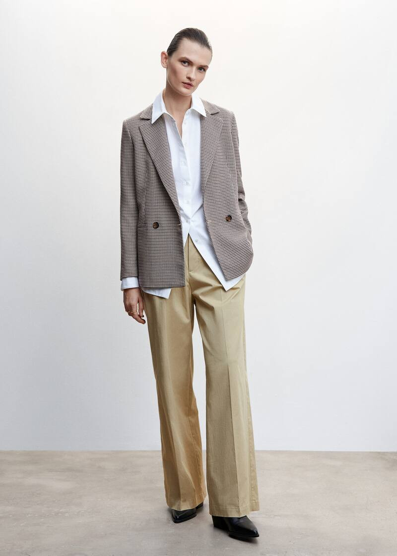 Wrap check blazer | MANGO (US)