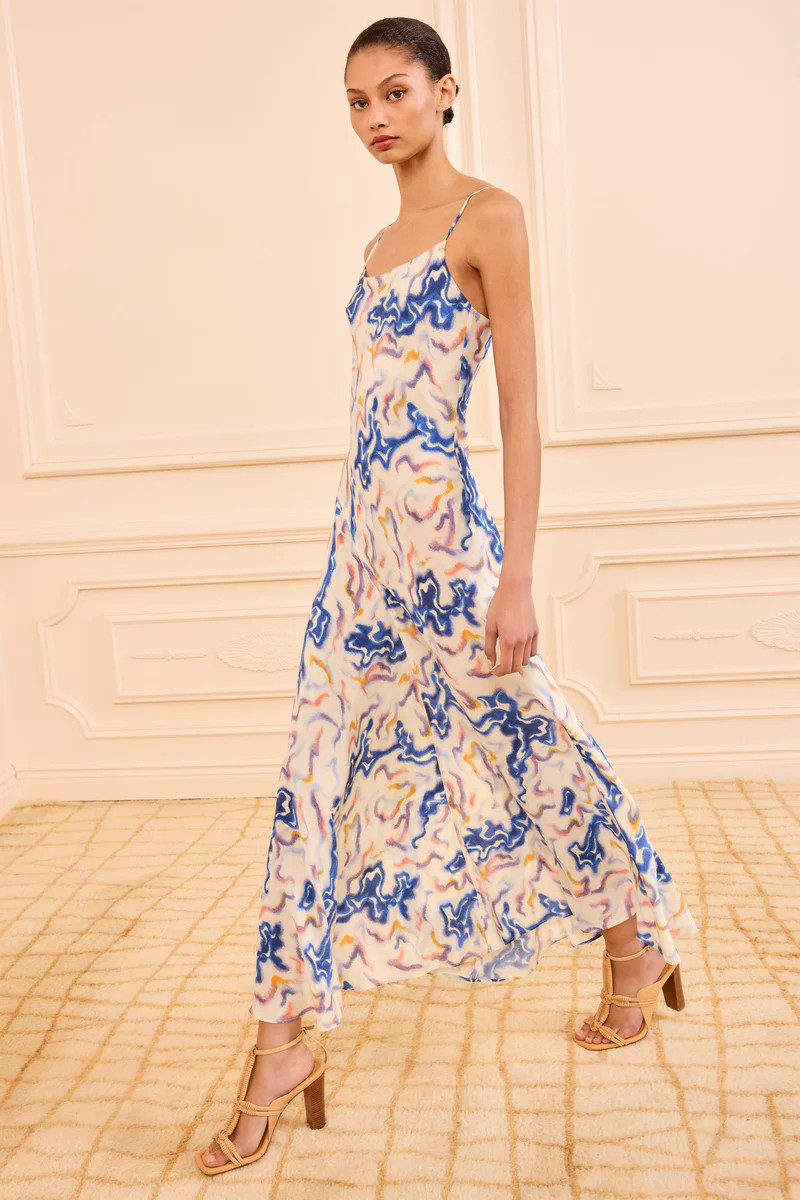 Thais Bias Silk Dress - Prism | Ulla Johnson