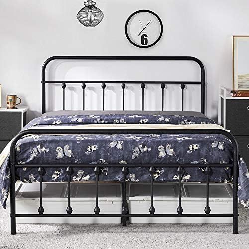 Yaheetech Classic Metal Platform Bed Frame Mattress Foundation with Victorian Style Iron-Art Head... | Amazon (US)