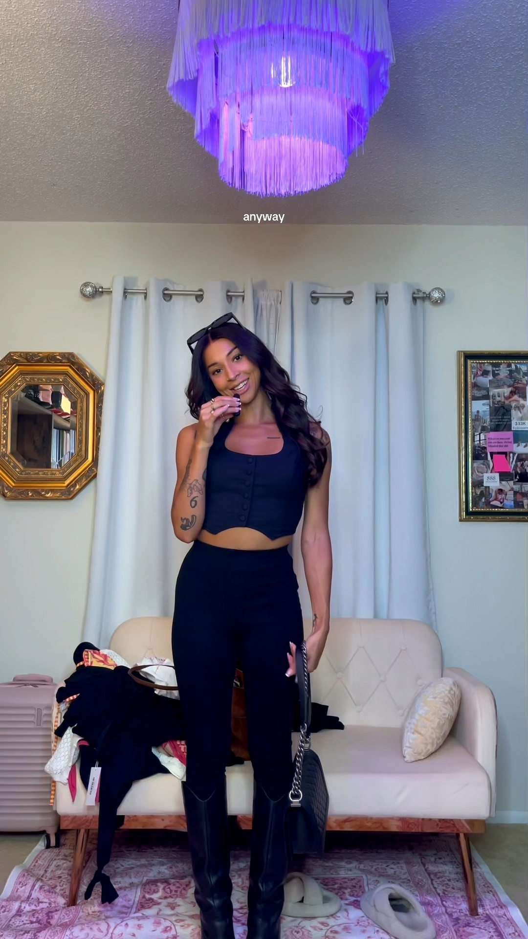 GDWM/GRWM 🍸🍋‍🟩🪩 black cat outfit vibes for girl’s night! 🐈‍⬛ 

|| girls night outfit, all black outfit, going out outfit