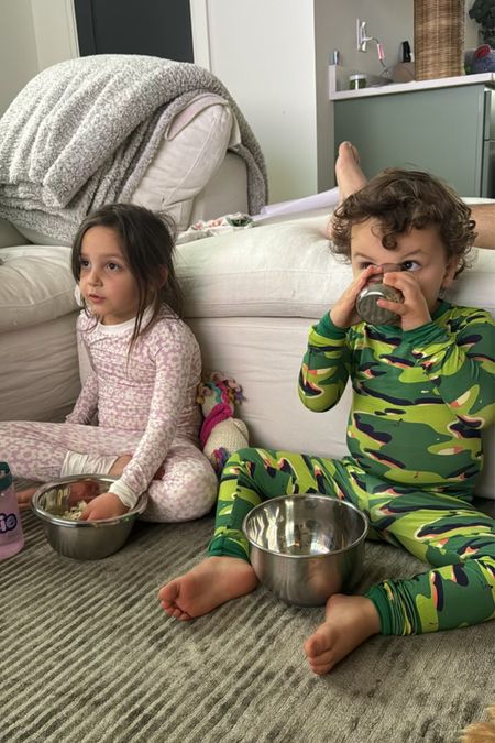 The kids in their poppy kids pjs! You can use code blameitondede for a discount! 

#LTKkids #LTKbaby