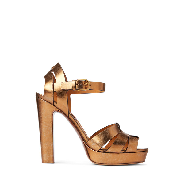Callahan Metallic Calfskin Sandal | Ralph Lauren (UK)