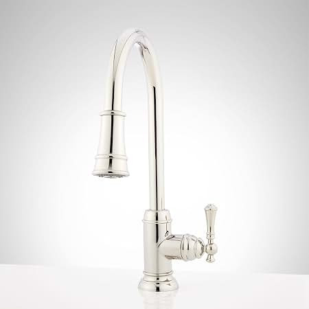 Signature Hardware Amberley 1.8 GPM Single Hole Pull Down Kitchen Faucet | Amazon (US)