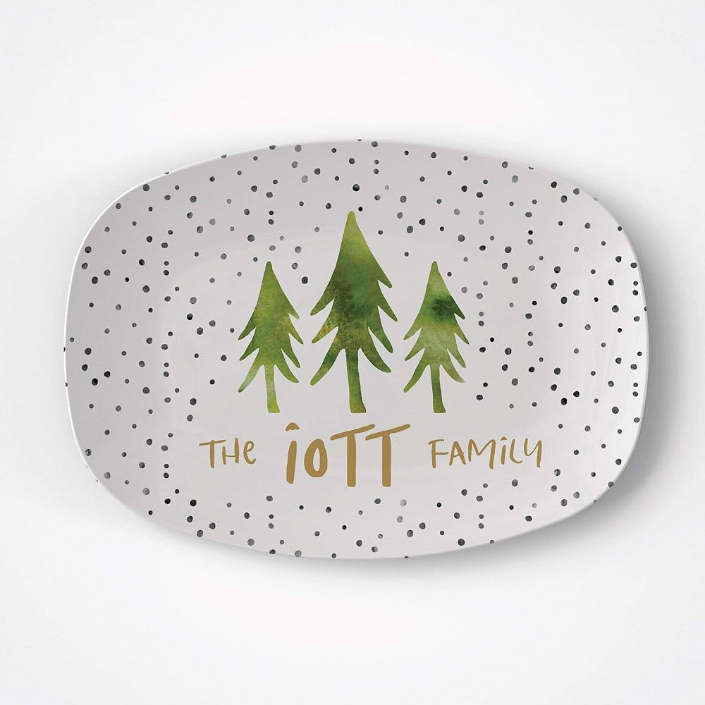Harper Livingston Trees Dot Platter | Christmas | Gift Idea | Personalized | Dishwasher Safe | Ov... | Amazon (US)