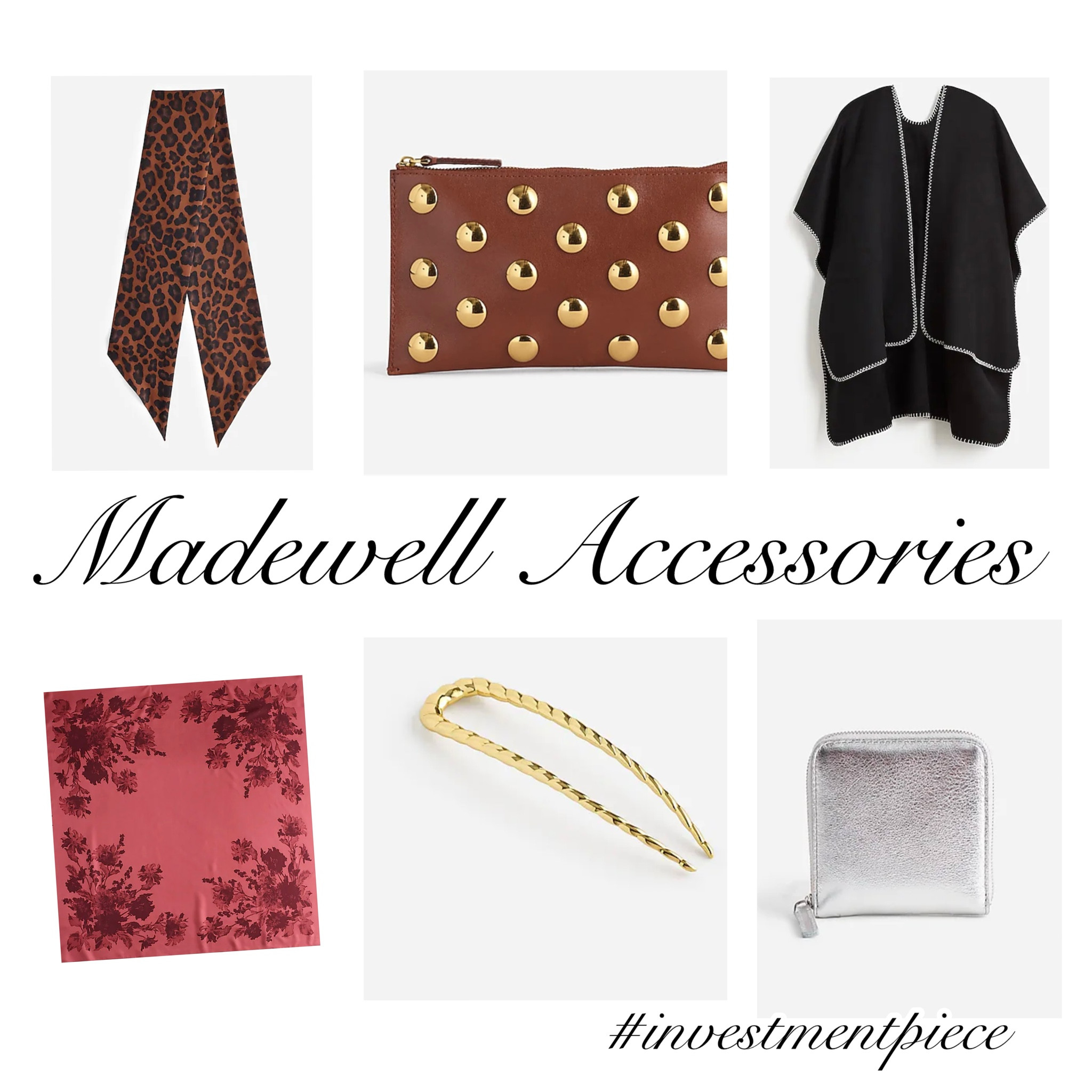 Studs. Scarves. Ponchos and wallets. All the perfect last min elements for a perfect outfit! #investmentpiece 

#LTKStyleTip #LTKSaleAlert #LTKxMadewell