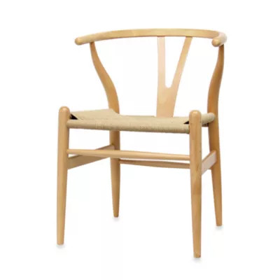 Baxton Studio Wishbone Wood Y Chair in Natural | Bed Bath & Beyond