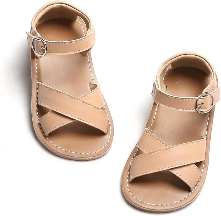 Kiderence Toddler Girl Sandals Open Toe Sandals for Kids Little Girl Summer Sandals | Amazon (US)