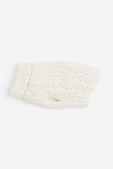 H & M - Hundepullover mit Zopfmuster - Weiß - Damen | H&M (DE, AT, CH, NL, FI)