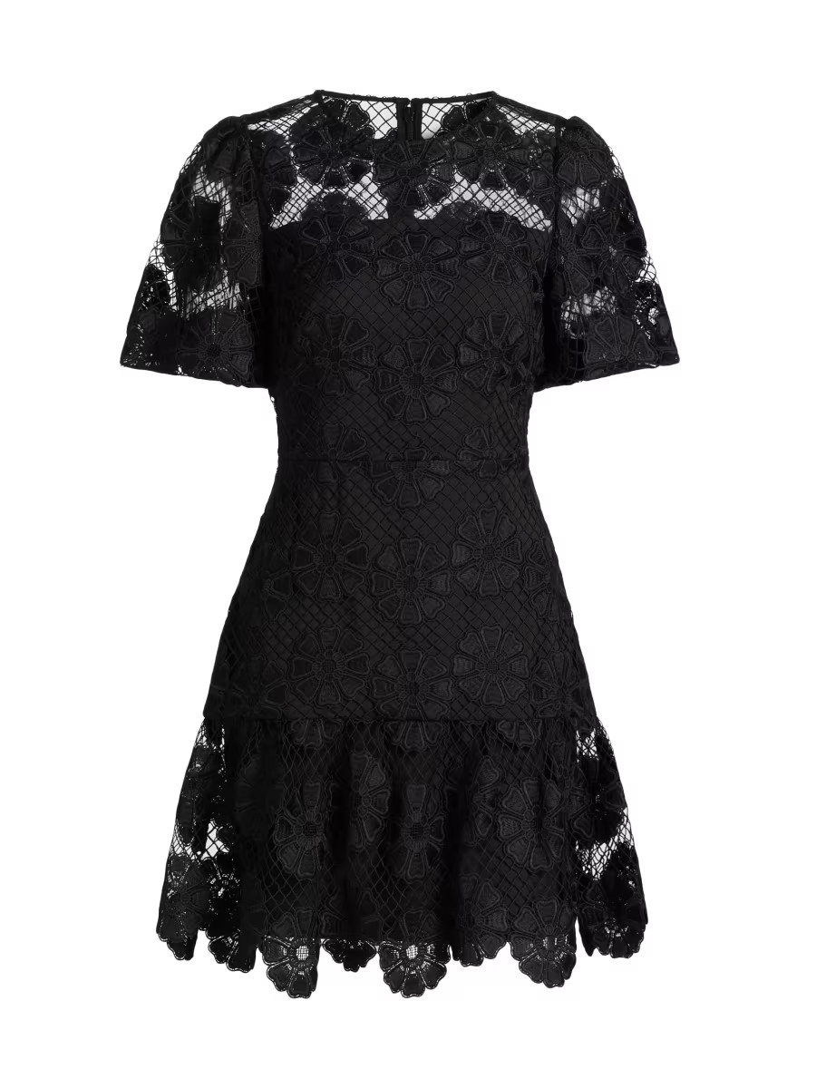 MillyYasmin Lace Minidress | Saks Fifth Avenue