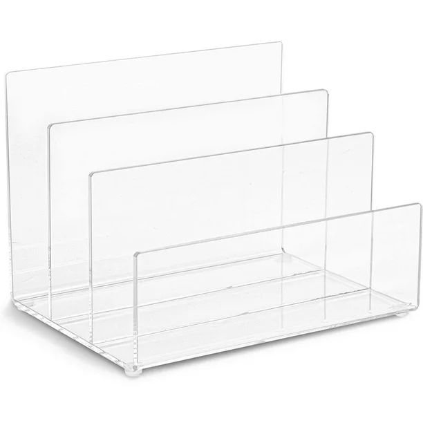 Juvale Clear Acrylic File Folder Holder Rack , Office File Organizer for Document Paper, Letter B... | Walmart (US)