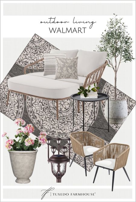 Outdoor patio furniture from  Walmart. 

Outdoor seating, outdoor chairs, outdoor rugs, outdoor pillows, outdoor planters, outdoor lighting, outdoor tables, olive trees, planter baskets, home decor, spring decor. 

#ltkunder50
#ltkunder100

#LTKSeasonal #LTKhome #LTKFind