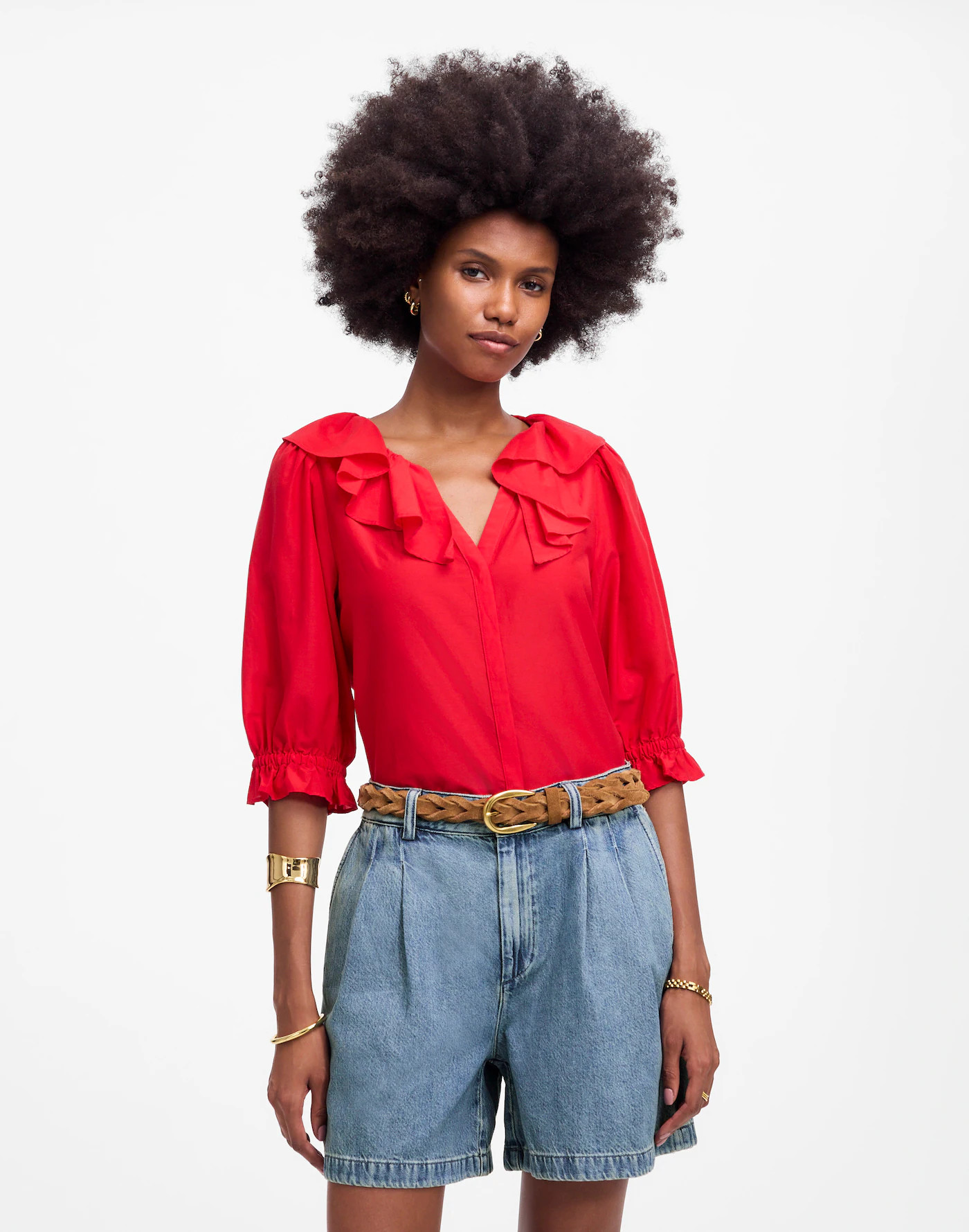 Pleated Trouser Short in Robertson Wash: Airy Denim Edition | Madewell | Madewell