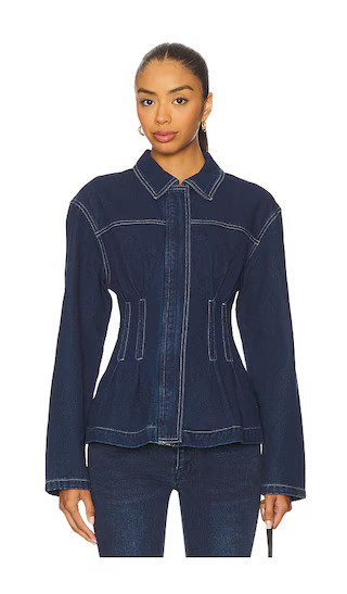 Marina Denim Jacket in Dark Blue | Revolve Clothing (Global)