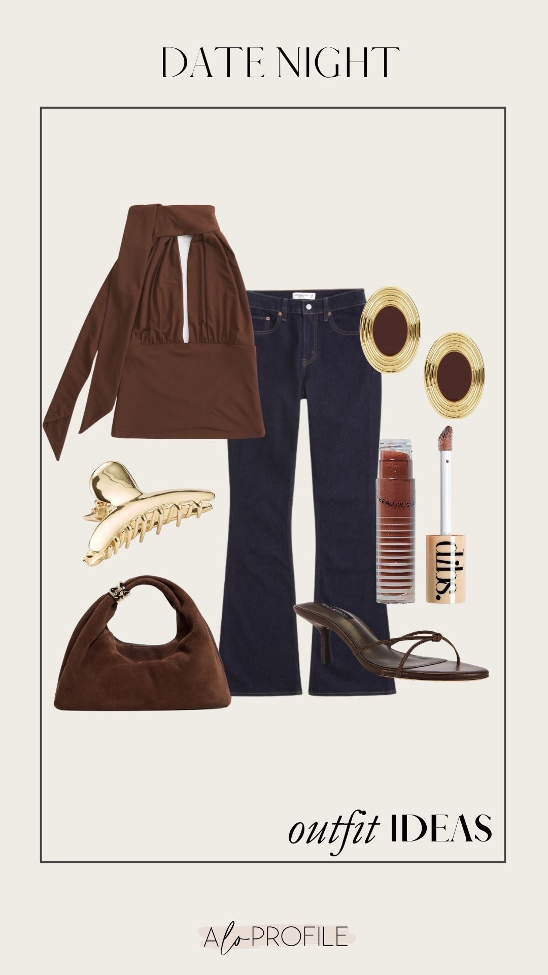 Date Night Outfit Ideas // date night, date night top, date night fit, date night outfit inspo, Valentine's Day outfit, Abercrombie top, neutral date night outfit