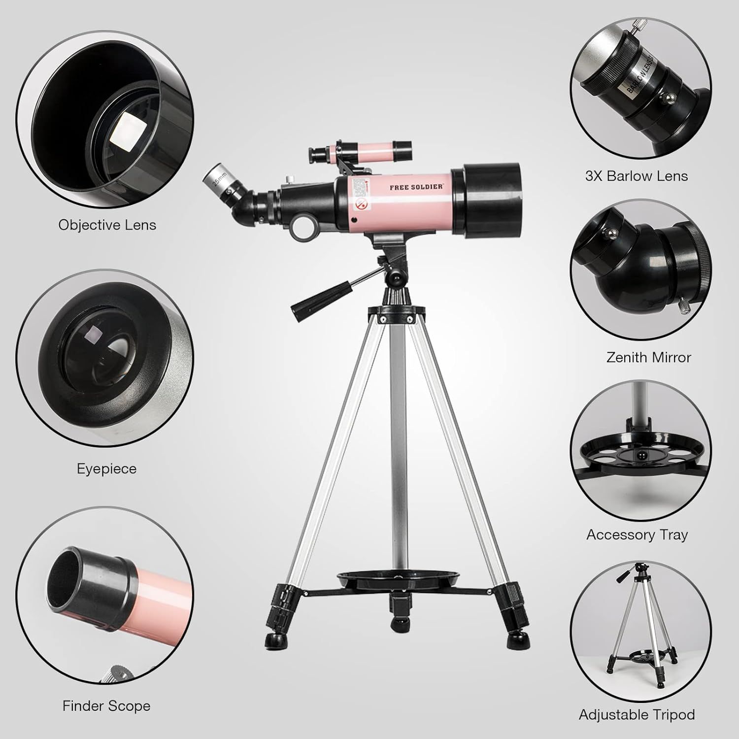 Telescopes for Kids Girls & Adults - 70mm Aperture and 400mm Focal Length Professional Portable T... | Amazon (US)