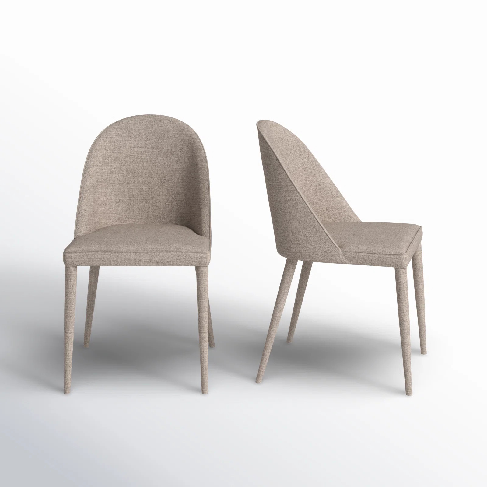 Brennon Upholstered Side Chair in Beige (Set of 2) | Joss & Main