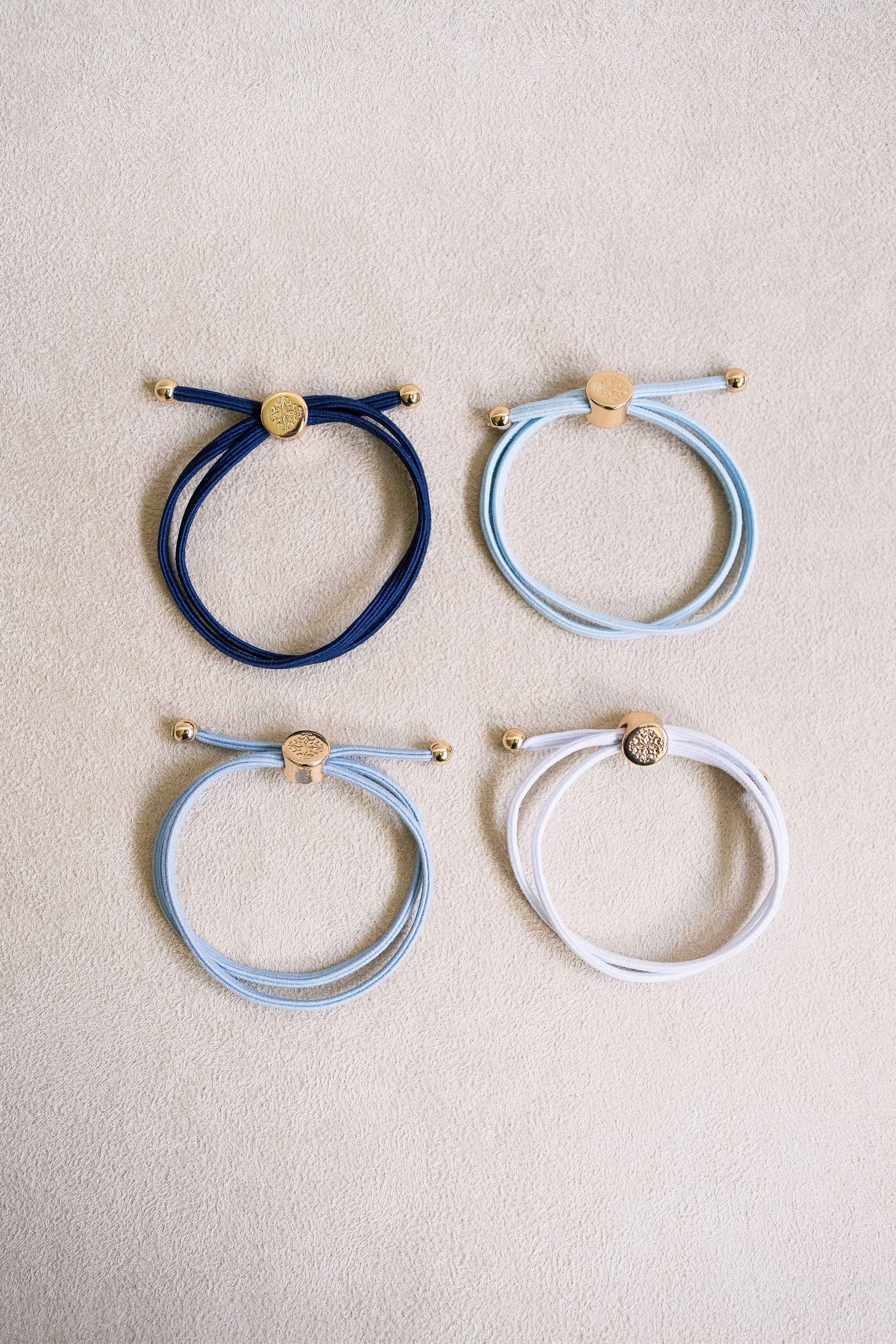 Skinny Hair Tie Set - Gameday Blue | Smith and Co. Jewel Design