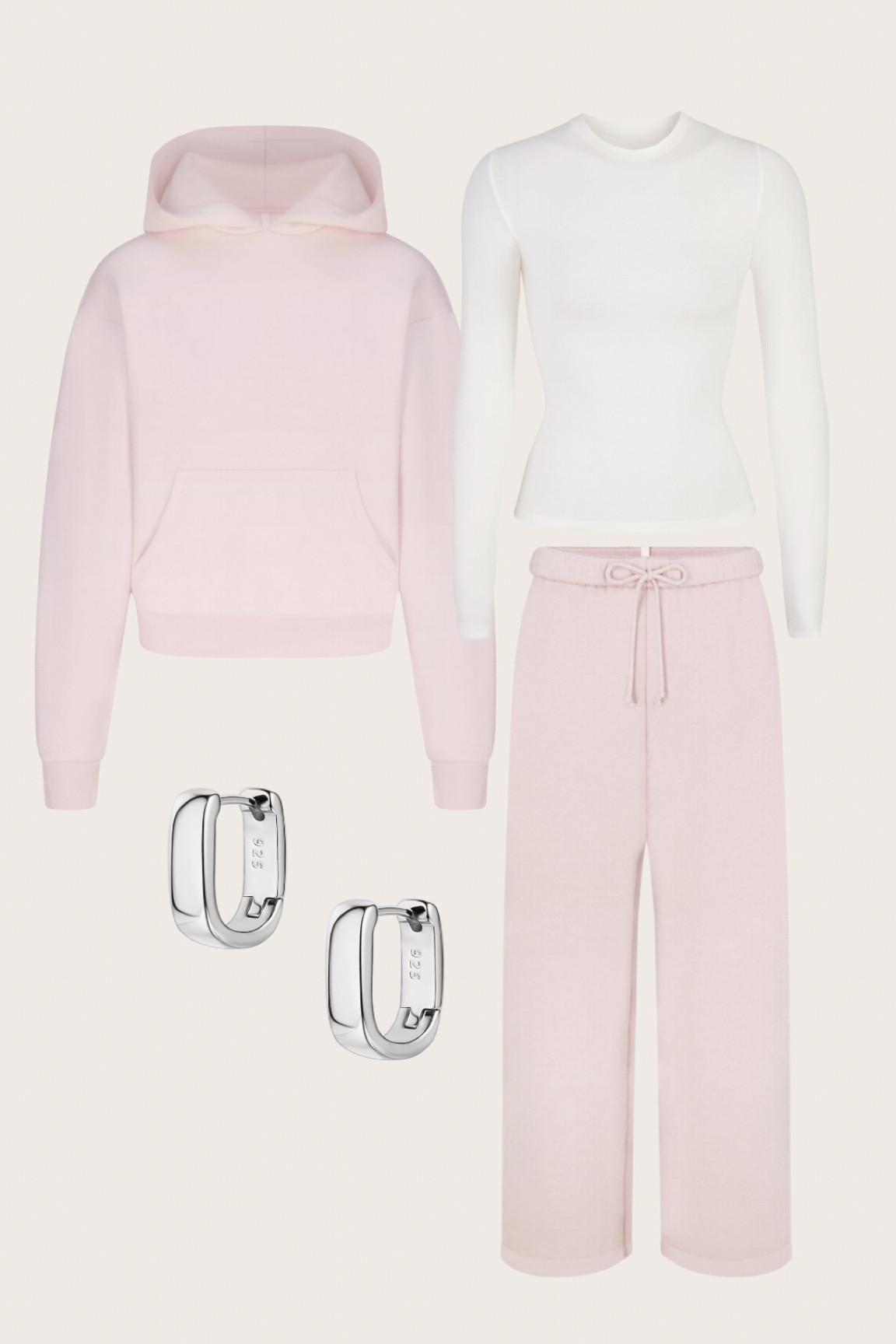 Light pink is a trending color for winter/spring. I love a skims set! 

Sweatsuit, two piece set, baby pink, silver hoops, silver Huggies, active wear 

#LTKStyleTip #LTKActive