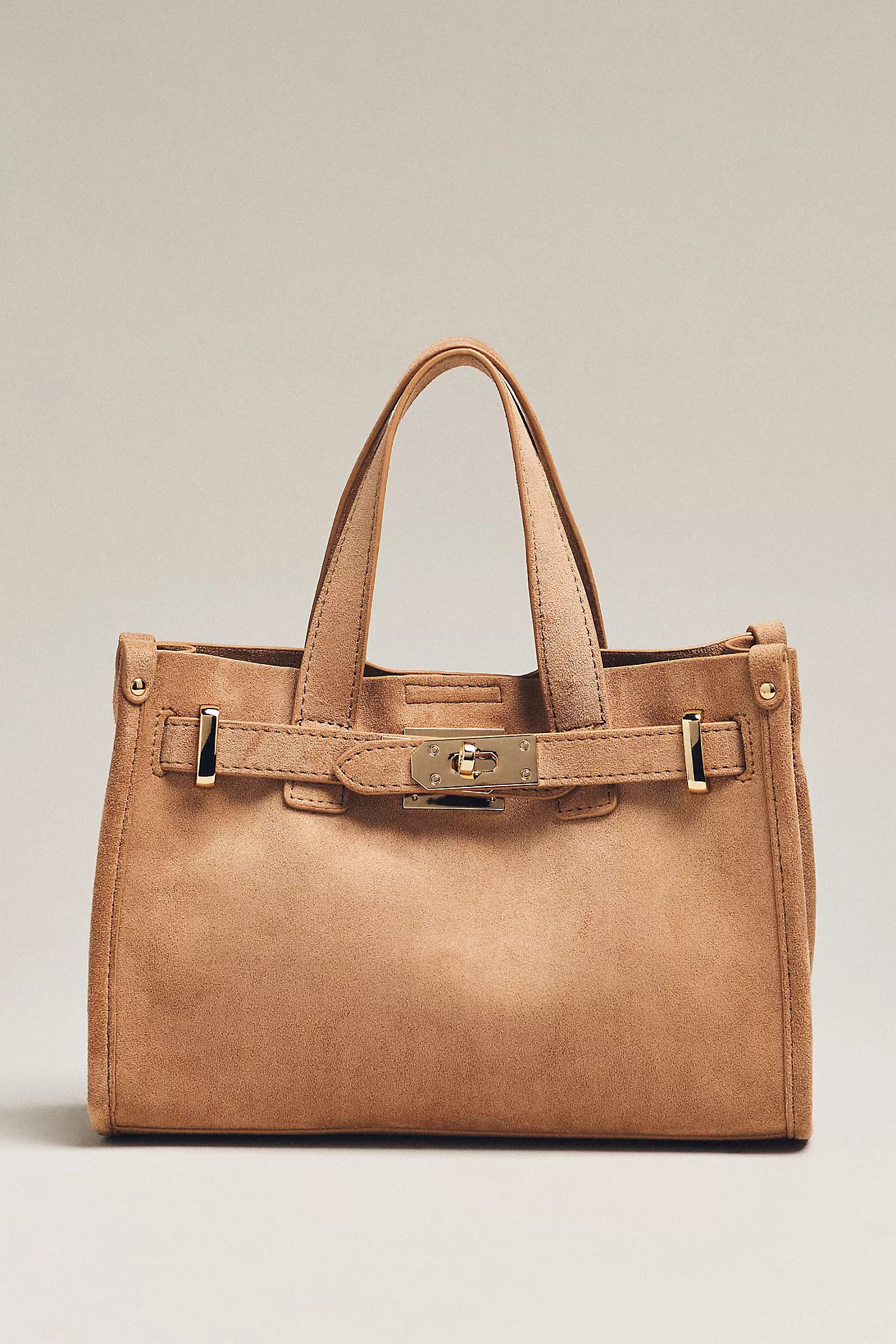 By Anthropologie Faux Suede Belted Mini Satchel | Anthropologie (US)