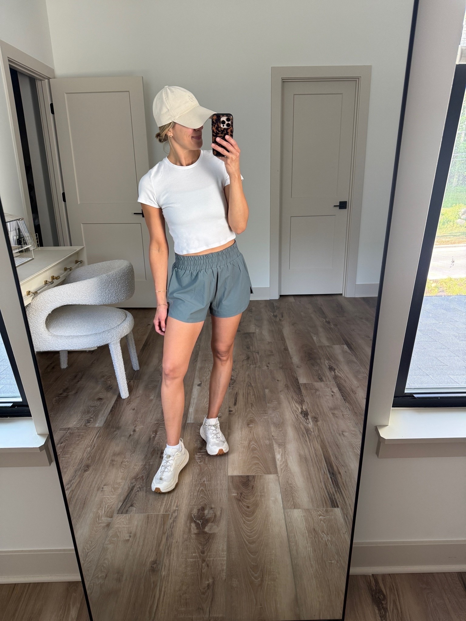 Wearing small shorts, small sports bra, medium crop tee, sneakers tts

#LTKOver40 #LTKActive #LTKmorningroutine