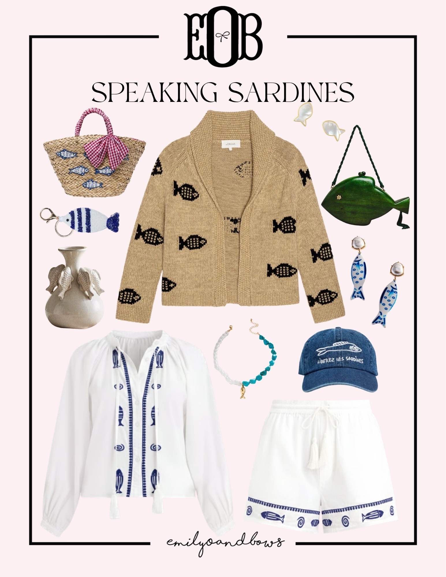 Sardine inspired items for summer! 