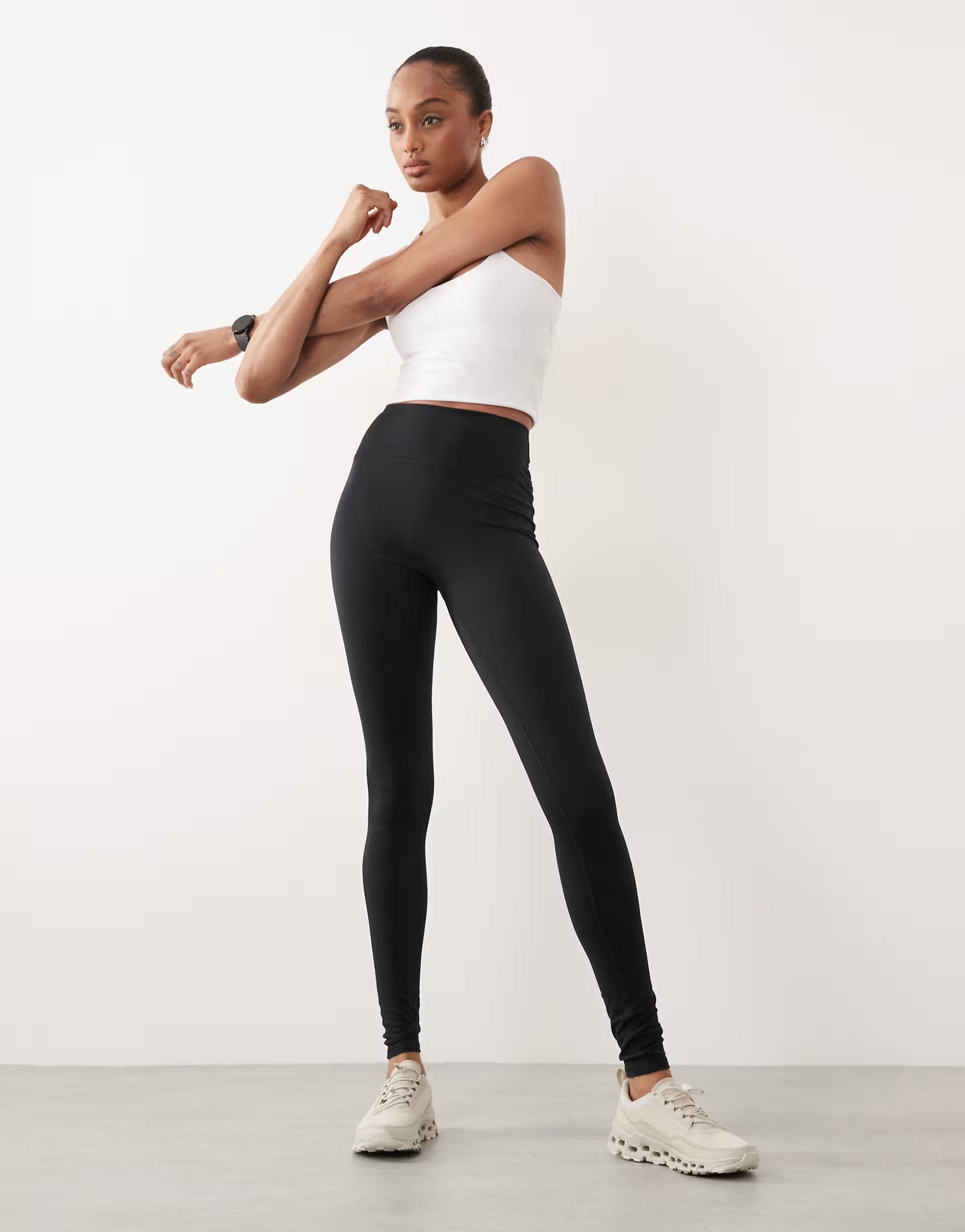 4505 Tall Icon soft touch high waist yoga legging in black | ASOS (Global)