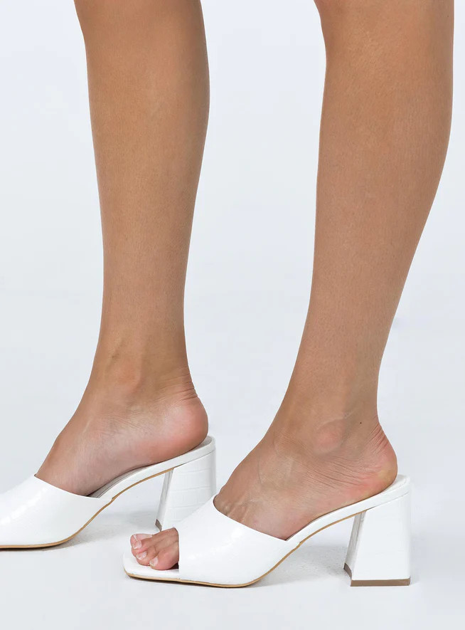 Sunset Boulevard Heels White | Princess Polly US