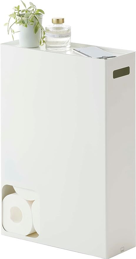 YAMAZAKI home 2294 Toilet Paper Stocker-Bathroom Storage Organizer Dispenser, One Size, White | Amazon (US)