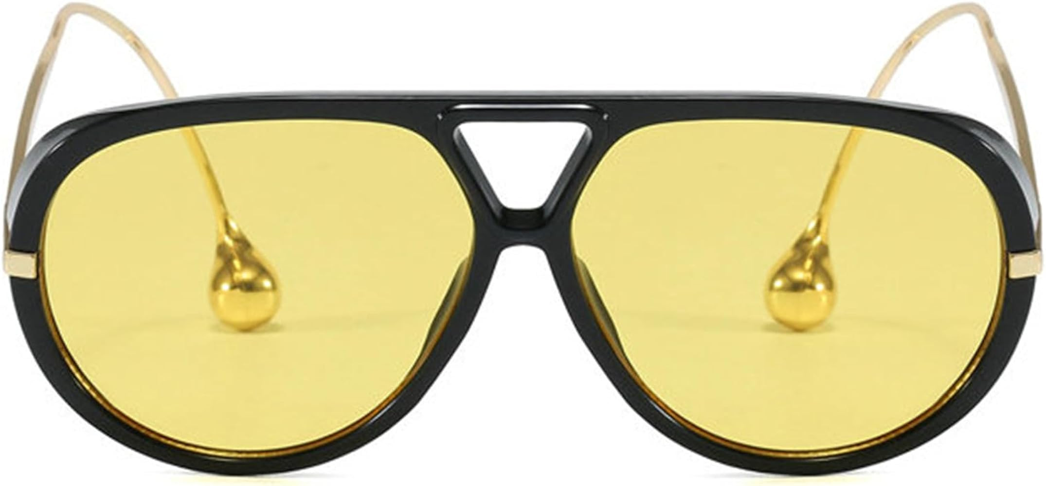 willochra Vintage Oversized Pilot Shield Sunglasses Women Luxury Trendy Sun Glasses For Ladies Bi... | Amazon (US)