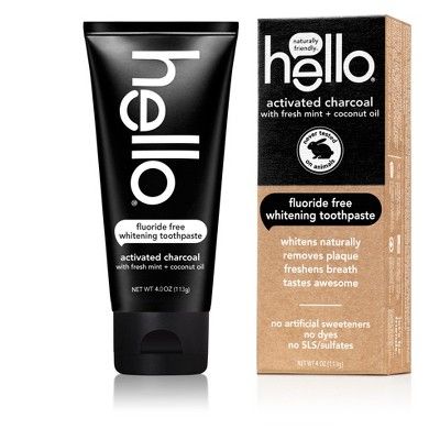 Hello Activated Charcoal Whitening Toothpaste - 4oz | Target