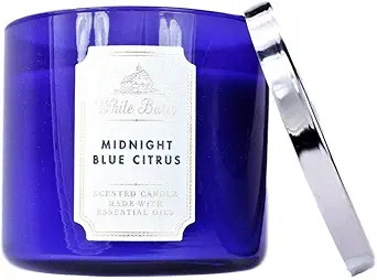 Bath & Body Works White Barn 3-Wick Candle in MIDNIGHT BLUE CITRUS | Amazon (US)
