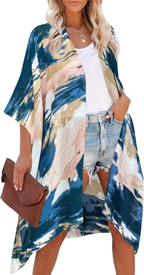 Moss Rose Women Summer Bikini Kimono Bathing Suit Cover Ups for Swimwear | Amazon (US)