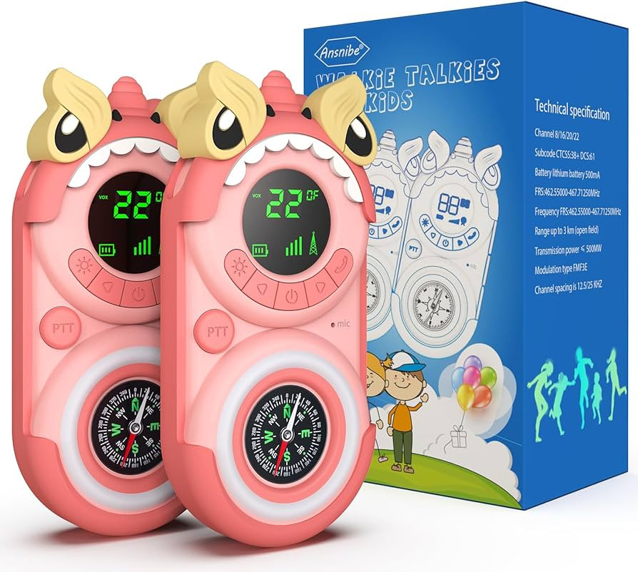 Walkie Talkies for Kids:2 Pack Rechargeable Kids Walkie Talkies,Easter Basket Stuffers Toys Gift ... | Amazon (US)