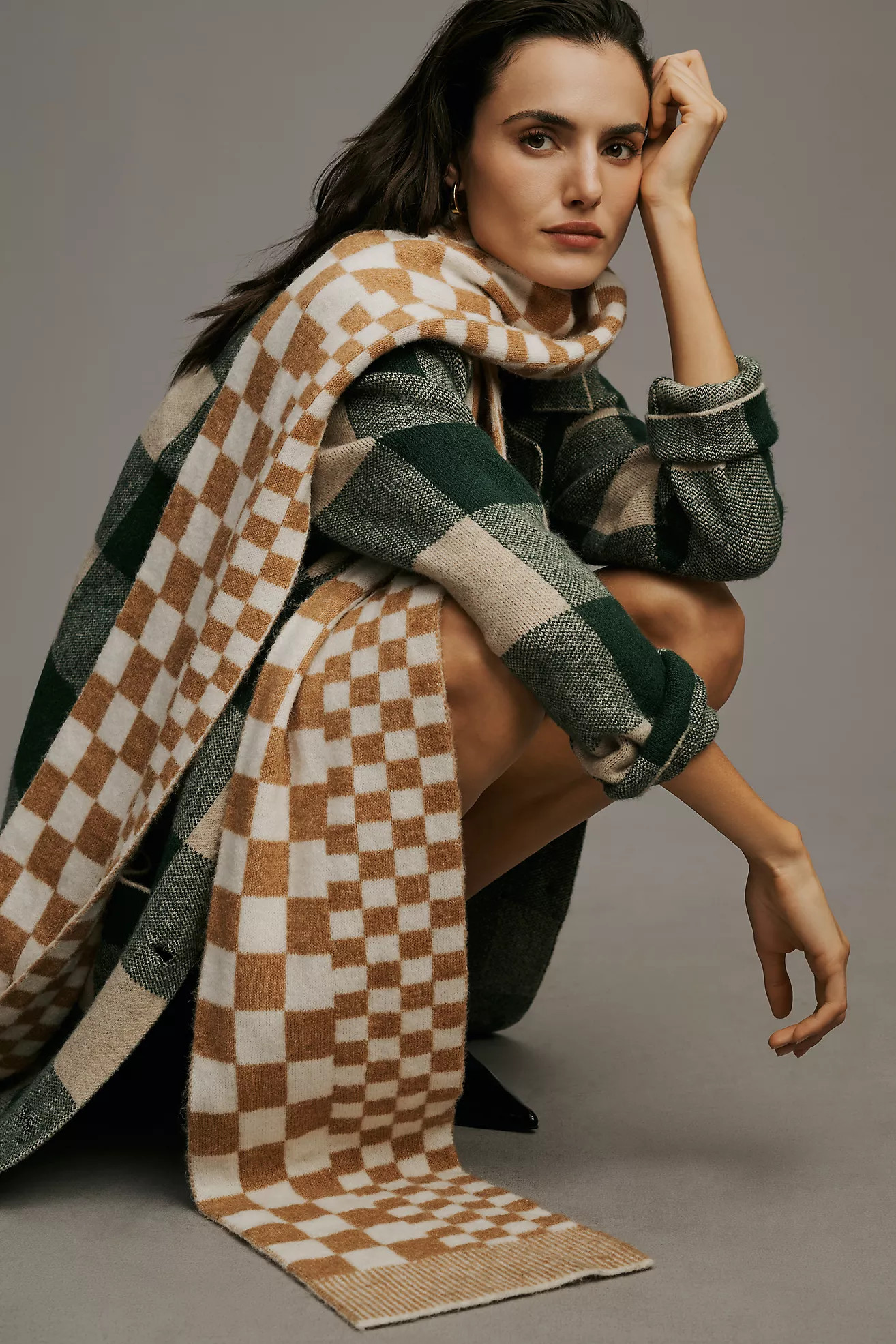 Maeve Checkered Scarf | Anthropologie (US)