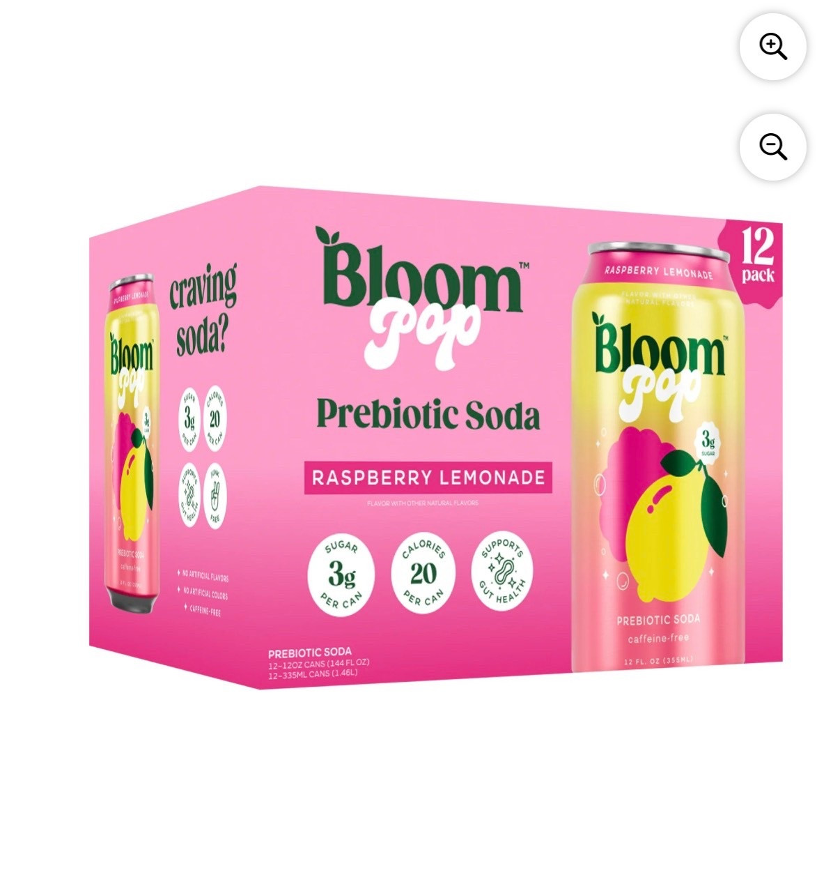 Bloom Pop Prebiotic Soda, Raspberry Lemonade, 12 fl oz, 12 Pack

Walmart finds
Target finds
Soda alternative 
Healthy drink alternativee

#LTKfoodie #LTKActive