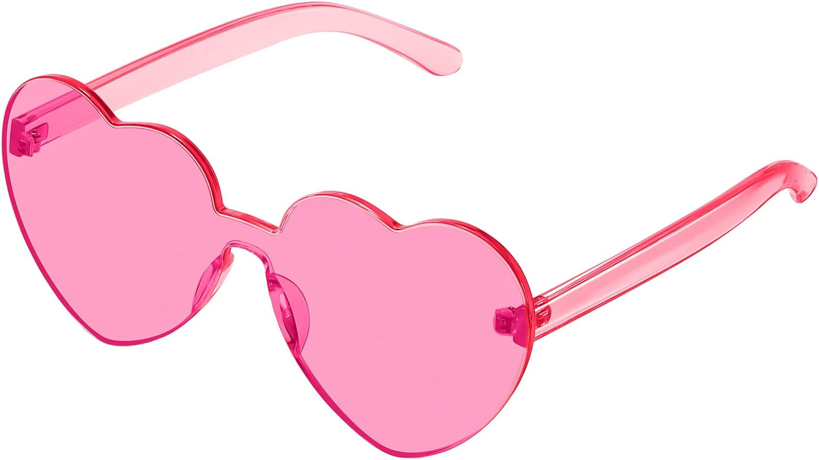 JASPIN Heart Sunglasses for Women Rimless Transparent Heart Shaped Sunglasses Colorful Eyewear fo... | Amazon (US)