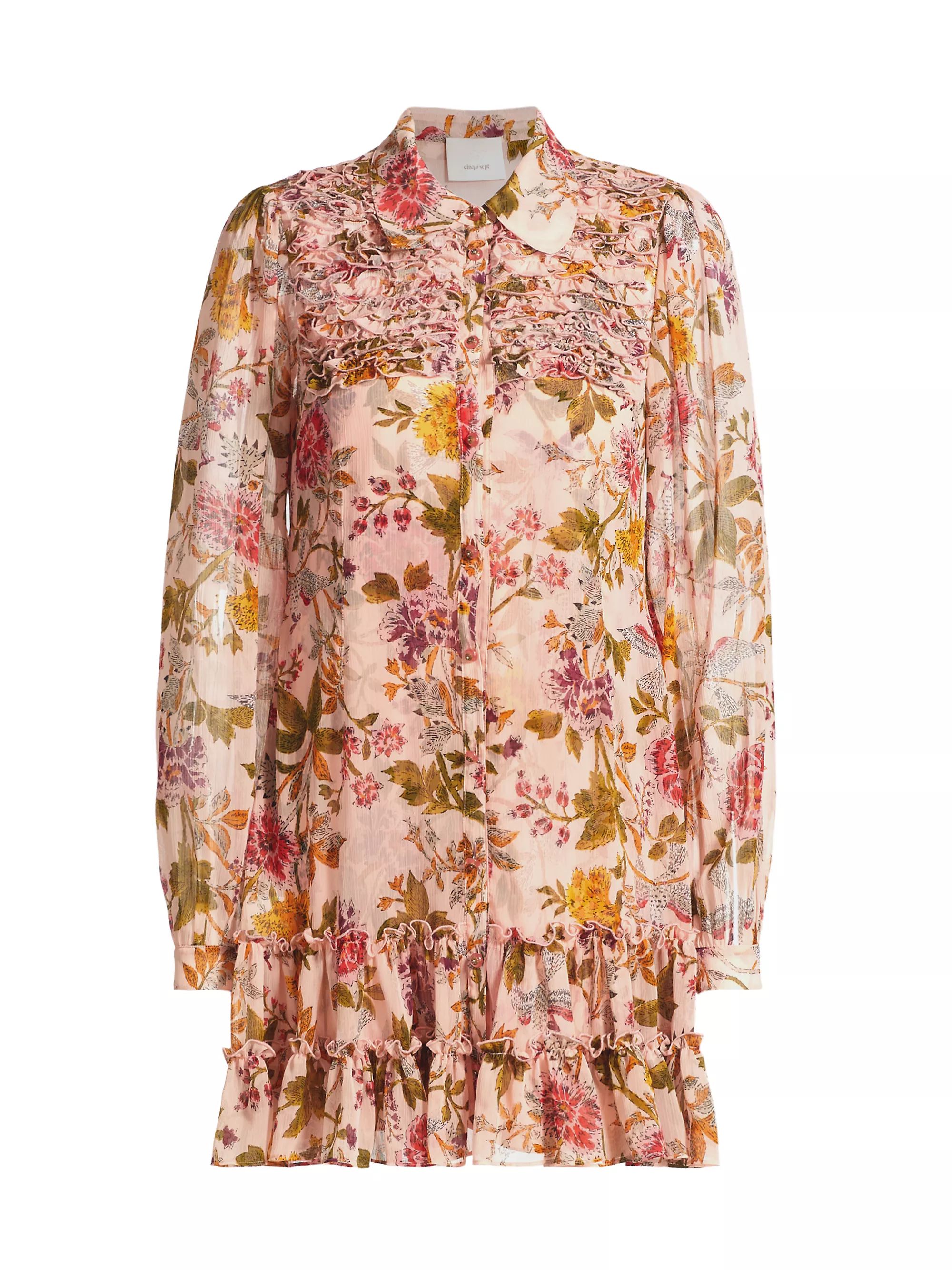 Barnes Floral Mini Shirtdress | Saks Fifth Avenue