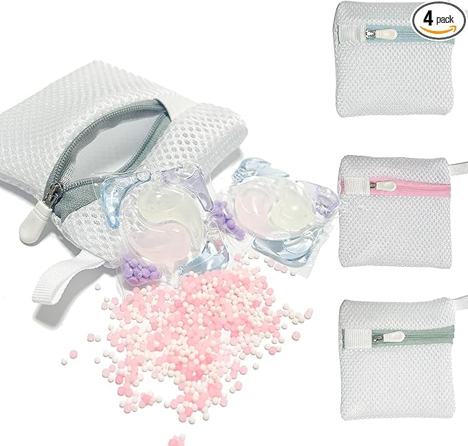 4PCS Laundry Pod Anti-Sticking Bag Laundry Pods Dissolution Protection Bag Scent Beads Bags Durab... | Amazon (US)