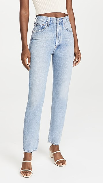 90's Pinch Waist High Rise Straight Jeans | Shopbop