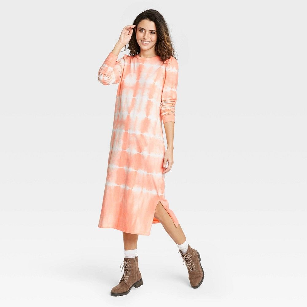 Women's Tie-Dye Puff Long Sleeve T-Shirt Dress - Universal Thread™ | Target