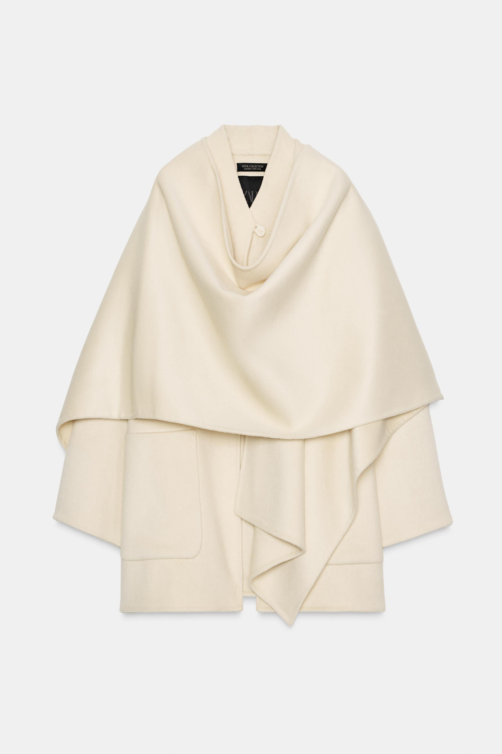 WOOL BLEND CAPE COAT ZW COLLECTION | Zara UK