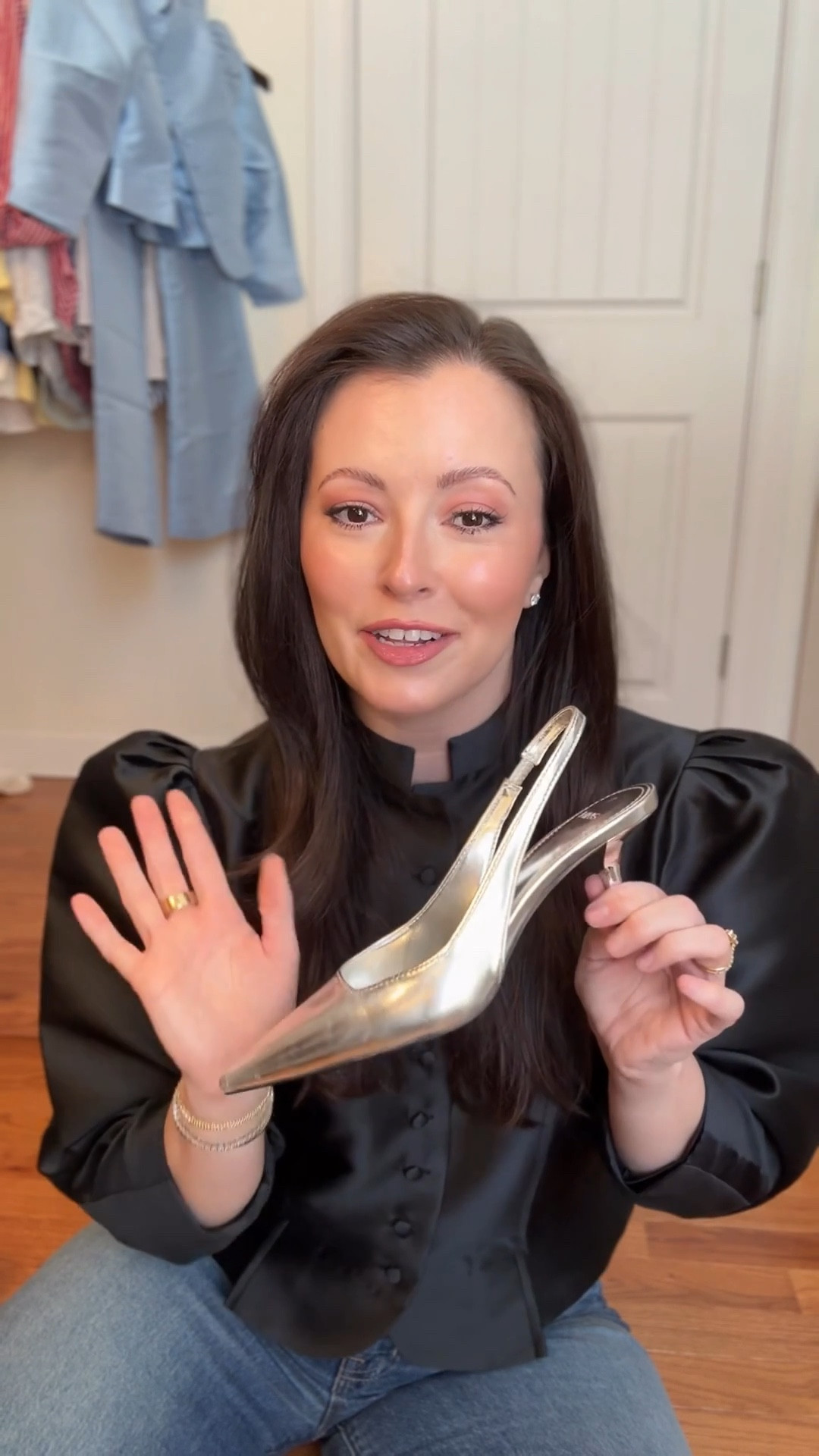 Metallic silver heels - metallic silver flats - everyday shoes - date night - Valentine’s Day outfit - fun shoes 

#LTKSeasonal #LTKootd #LTKstorytime